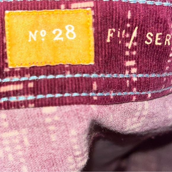 Anthropologie Pilcro & the Letterpress Printed Serif Skinny Corduroy Pants 28 - Picture 7 of 7